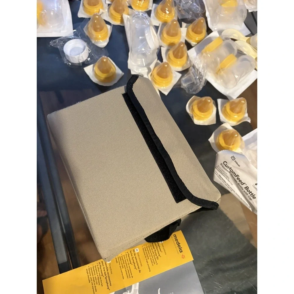 Medela Advanced Pump Motor Case & Massive 60+ Pc Lot Sealed Nipples Bottles